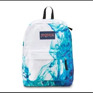 Jansport Blue and White Watercolor Backpack